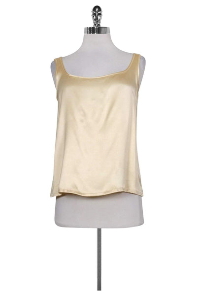 Current Boutique-Escada - Gold Silk Tank Sz 8