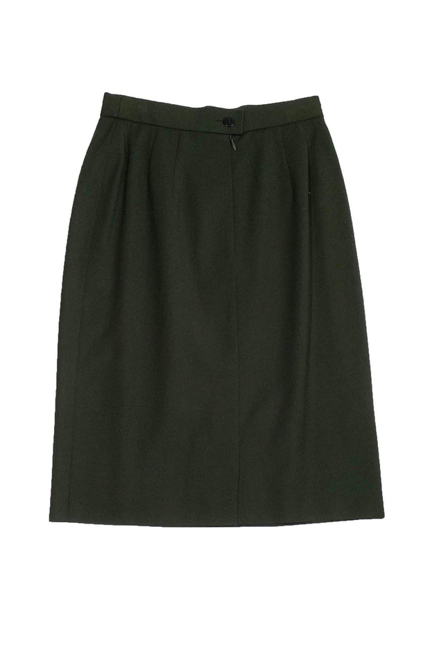 Current Boutique-Escada - Green Wool Pencil Skirt Sz 4