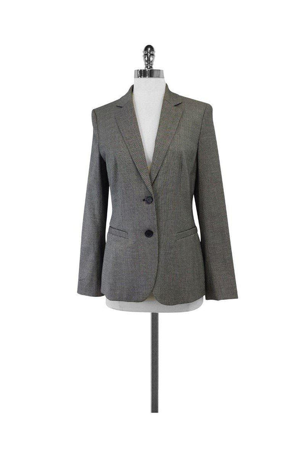 Current Boutique-Escada - Grey & Black Wool Blazer Sz 6