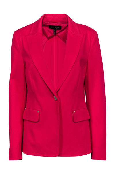 Current Boutique-Escada - Hot Pink Single Button Blazer Sz 10