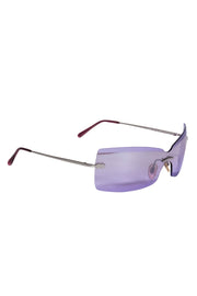 Current Boutique-Escada - Light Purple Shield-Style Sunglasses w/ Matte Trim