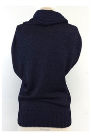 Current Boutique-Escada - Navy Knit Cowl Neck Sweater Sz M