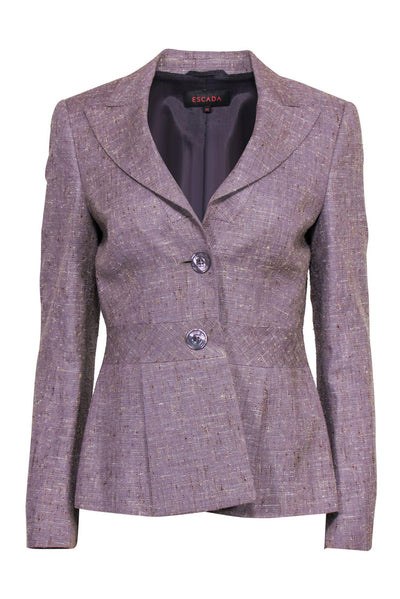 Current Boutique-Escada - Pastel Purple Marbled Tweed Blazer Sz 6