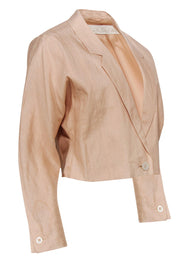 Current Boutique-Escada - Peachy Linen Cropped Blazer Sz 12