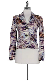 Current Boutique-Escada - Purple Printed Blazer Sz 2