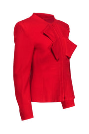 Current Boutique-Escada - Red Wool Zipper-Front Jacket Sz 6