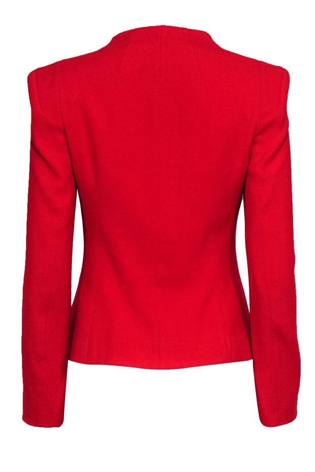 Current Boutique-Escada - Red Wool Zipper-Front Jacket Sz 6