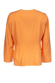 Current Boutique-Escada - Sherbet Orange Jacket w/ Gold-Tone Details Sz S