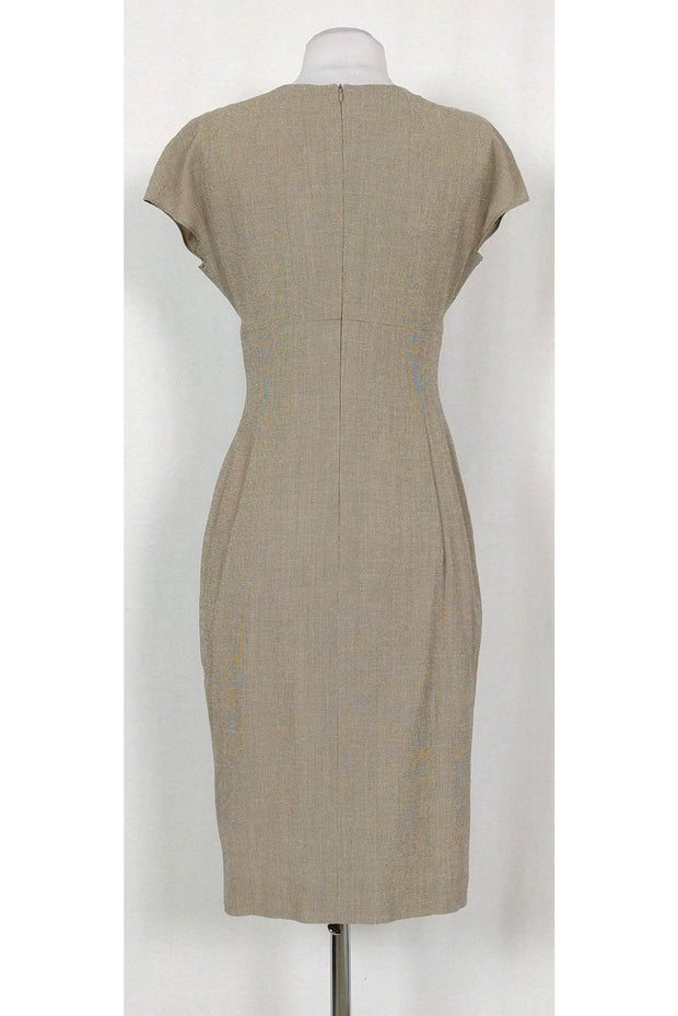 Current Boutique-Escada - Tan & Brown Dress w/ Gold Detail Sz 4