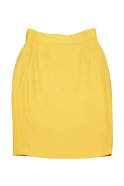 Current Boutique-Escada - Yellow New Wool Pencil Skirt Sz 8