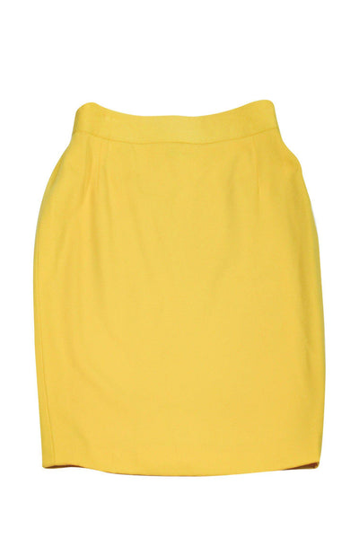 Current Boutique-Escada - Yellow New Wool Pencil Skirt Sz 8