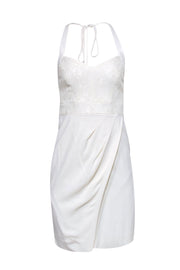 Current Boutique-Etcetera - Cream Lace Bodice Halter Dress Sz 00