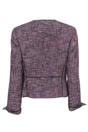 Current Boutique-Etcetera - Red, Navy & White Marbled Tweed Jacket Sz 8