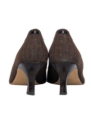 Current Boutique-Etienne Aigner - Brown Logo Kitten Heels Sz 6