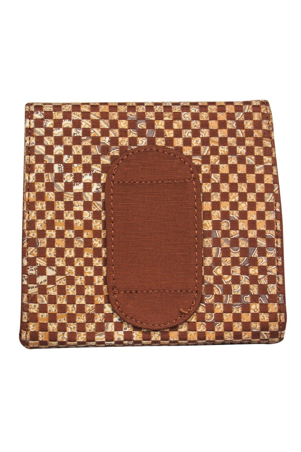 Current Boutique-Etro - Brown & Beige Checkered Mini Crossbody