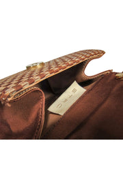 Current Boutique-Etro - Brown & Beige Checkered Mini Crossbody