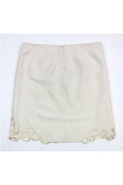 Current Boutique-Etro - Ivory Textured Silk Skirt Sz XL