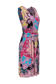 Current Boutique-Etro - Rainbow Paisley Printed Dress w/ Draped Waist Sz 8