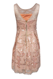 Current Boutique-Eva Franco - Blush Pink Sequined Dress w/ Pleats Sz 2