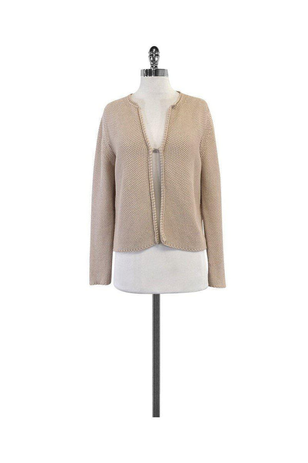 Current Boutique-Fabiana Filippi - Tan Cotton Knit Cardigan Sz 8