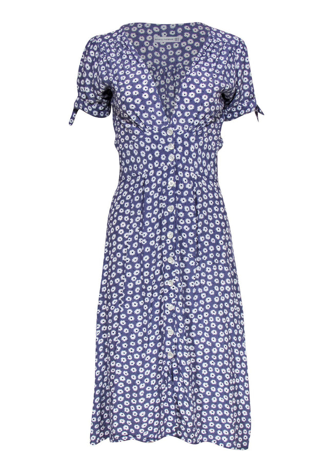 Current Boutique-Faithfull the Brand - Light Purple Daisy Print Button-Up Midi Dress Sz 4