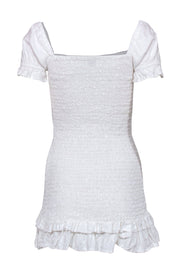 Current Boutique-Faithfull the Brand - White Smocked Mini Dress Sz 2