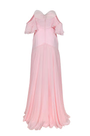 Current Boutique-Fame and Partners - Light Pink Off-the-Shoulder Gown Sz 2