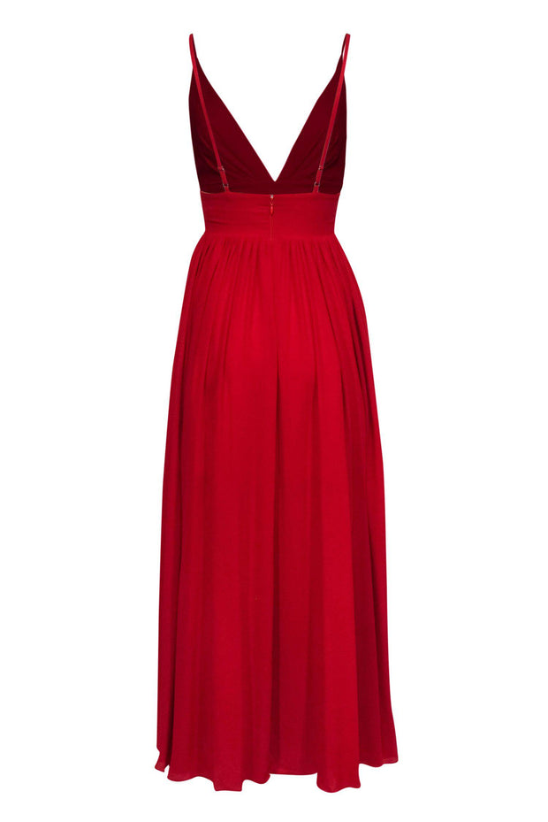 Current Boutique-Fame and Partners - Red Sleeveless Gown Sz 0