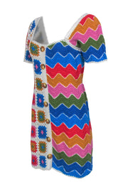 Current Boutique-Farm - Multicolored "Mixed Textures Crochet Dress" Sz XS