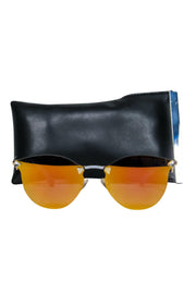 Current Boutique-Fendi - Gold Reflective Wayfarer-Style Sunglasses