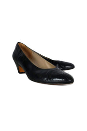 Current Boutique-Ferragamo - Black Leather Pumps Sz 9