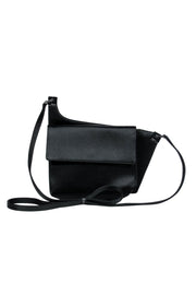 Current Boutique-Ferragamo - Black Satin Geometric Crossbody Bag