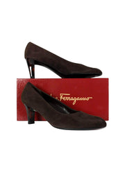 Current Boutique-Ferragamo - Brown Suede Pumps Sz 11