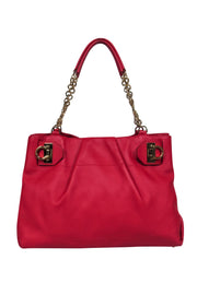 Current Boutique-Ferragamo - Red Leather Large Chain Handle Tote