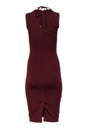 Current Boutique-Finders Keepers - Maroon Lace-Up "Superstition" Sheath Dress Sz S