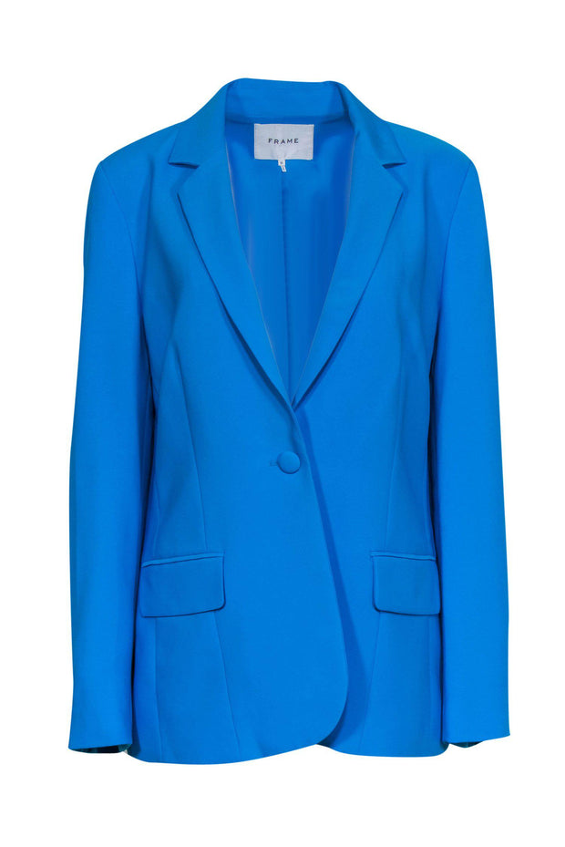 Current Boutique-Frame - Cyan Blue Single Button Blazer Sz 10