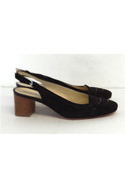 Current Boutique-Fratelli Rossetti - Brown Suede Slingback Heels Sz 6.5