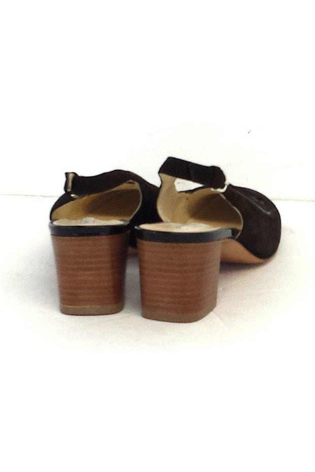 Current Boutique-Fratelli Rossetti - Brown Suede Slingback Heels Sz 6.5