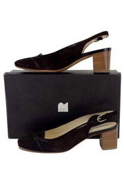 Current Boutique-Fratelli Rossetti - Brown Suede Slingback Heels Sz 6.5