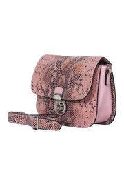 Current Boutique-Frederic Paris - Pink Snakeskin Print Crossbody Bag