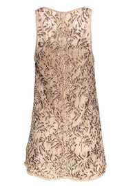 Current Boutique-Free People - Beige Lace & Sequin Sleeveless Shift Dress Sz XS