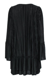 Current Boutique-Free People - Black Pleated Bell Sleeve Shift Dress Sz M