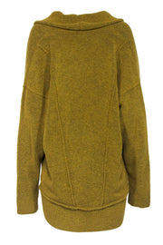 Current Boutique-Free People - Chartreuse Longline Button-Up Cardigan Sz M