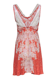 Current Boutique-Free People Intimately - Orange & Ivory V-Neck Dress w/ Lace Detail Sz XS