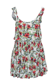 Current Boutique-Free People - Ivory Tropical Floral Print Sleeveless Fit & Flare Dress Sz M