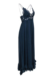 Current Boutique-Free People - Navy "Adella" Lace Bodice Maxi Dress Sz XS