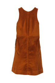 Current Boutique-Free People - Rust Orange Corduroy Sleeveless Button-Up Sheath Dress Sz XS