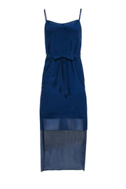 Current Boutique-French Connection - Blue Silk "Selene" Slip Dress w/ High-Low Hem Sz 0