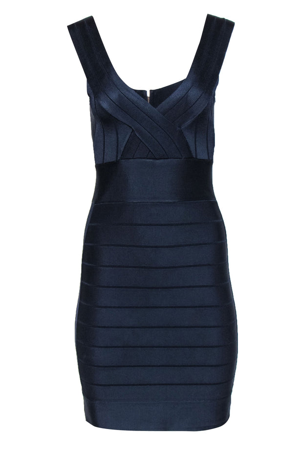 Current Boutique-French Connection - Navy Bandage-Style Sheath Dress w/ Side Cutouts Sz 6