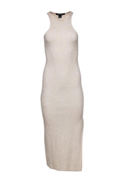 Current Boutique-French Connection - Oatmeal Ribbed Sleeveless "Rasha" Maxi Dress Sz S